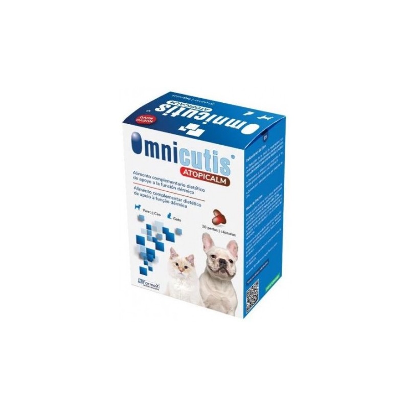 Hifarmax Omnicutis Atopicalm para perros y gatos salud de la piel y el pelo