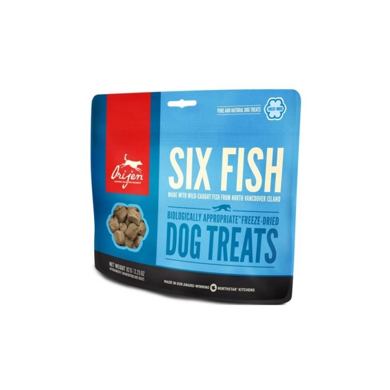 Orijen Six fish Dog Treats Premios Para Perro 100% Proteina Y Nada Mas