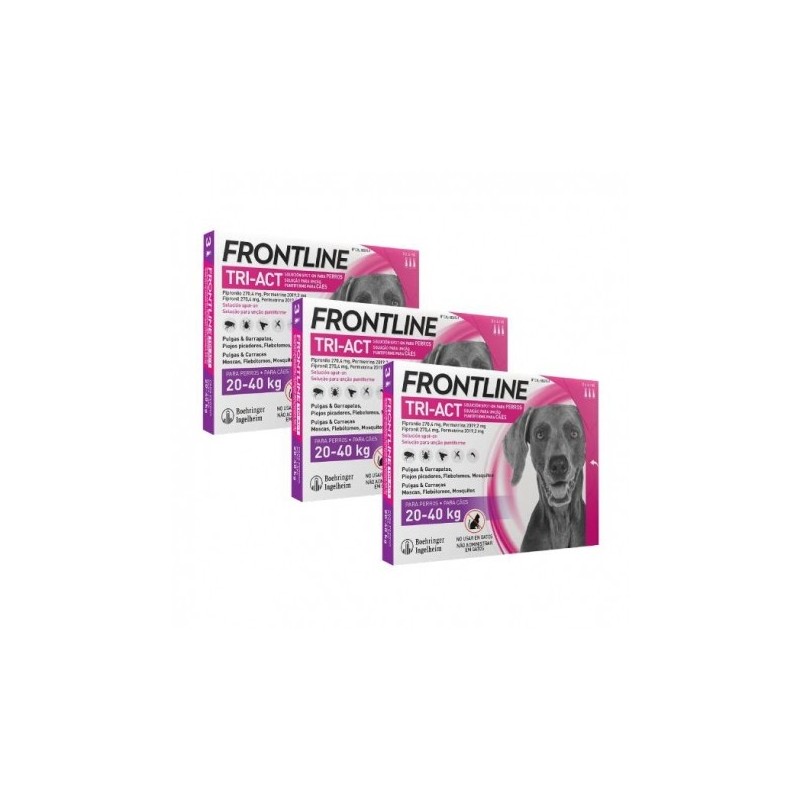 Frontline Tri-Act Pack Ahorro 18 pipetas para perros grandes (20-40KG)