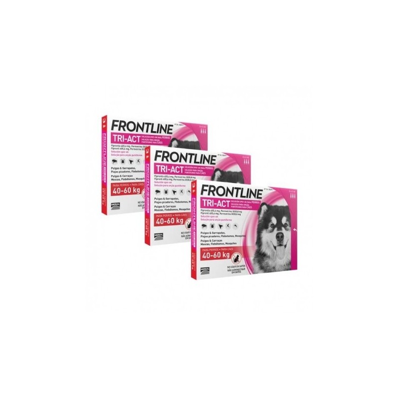 Frontline Tri-Act Pack Ahorro 18 pipetas para perros gigantes (40-60KG)