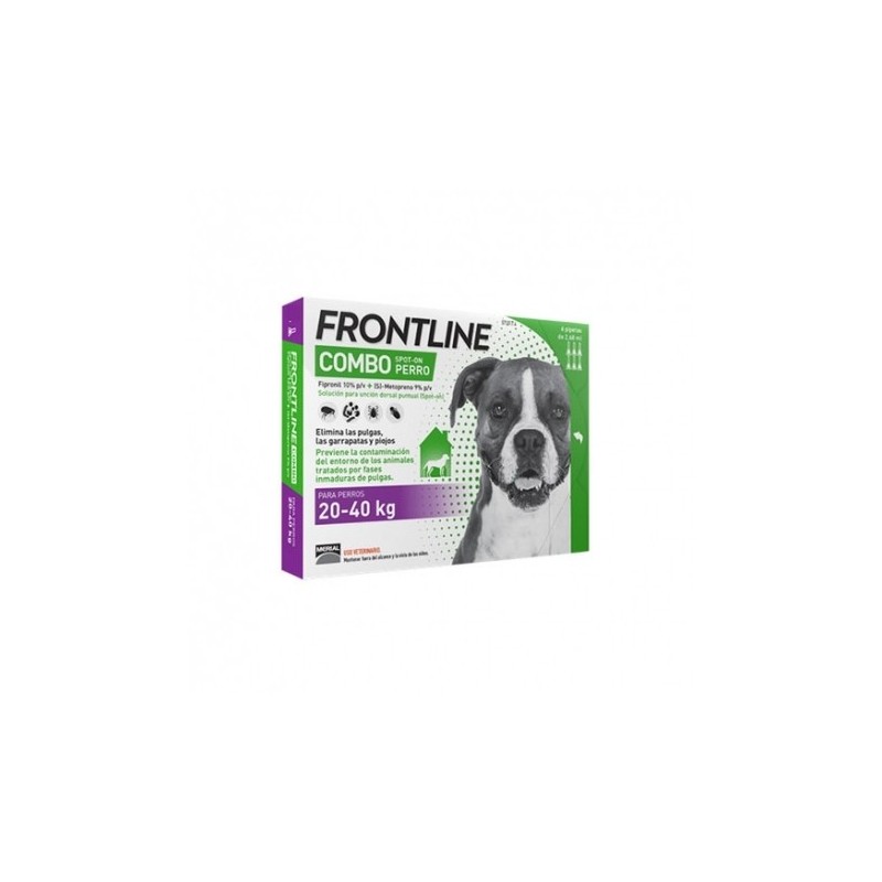 Frontline Combo 20- 40 Kg Pipetas Antiparasitaria Perro