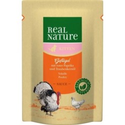 Real Nature Classic Para Gatitos Bolsitas Aves Salsa