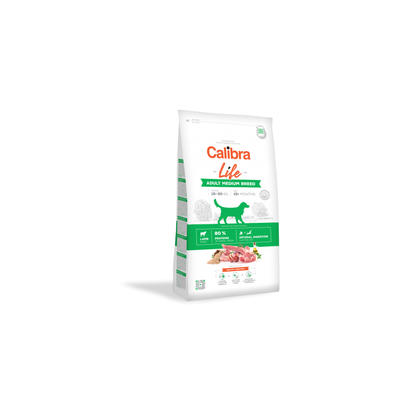 Calibra dog life adult medium breed cordero comida para perros