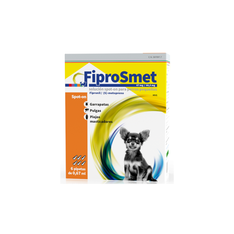 Fiprosmet pipetas antiparasitarias para Perros 6pip