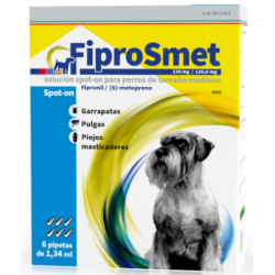 Fiprosmet pipetas antiparasitarias para Perros 6pip