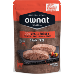 Ownat Wetline comida húmeda para gatos veal & turkey