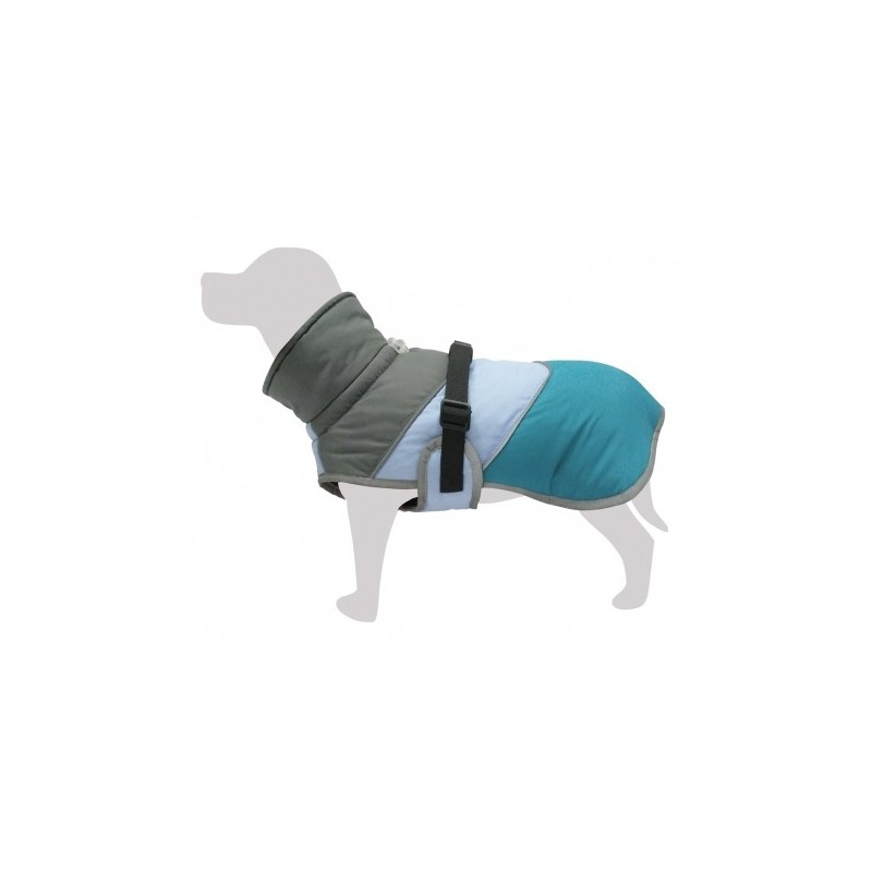 Impermeable azul y gris Adventure para perros