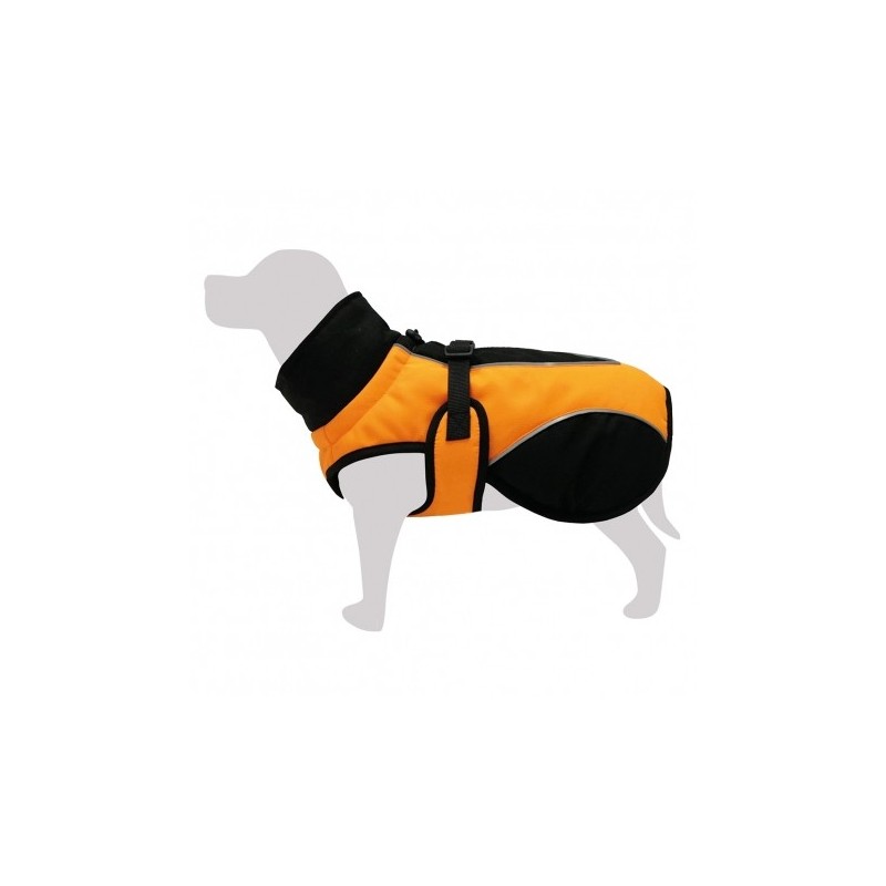 Impermeable naranja y negro Trekking para perros