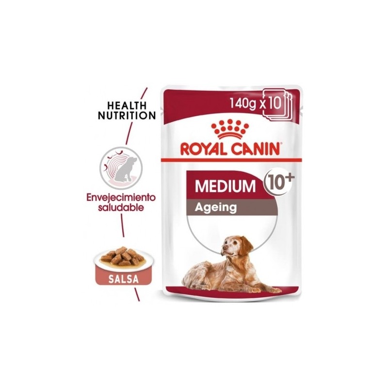 Royal Canin Ageing Medium Pouch Para Perro Senior 10x140g