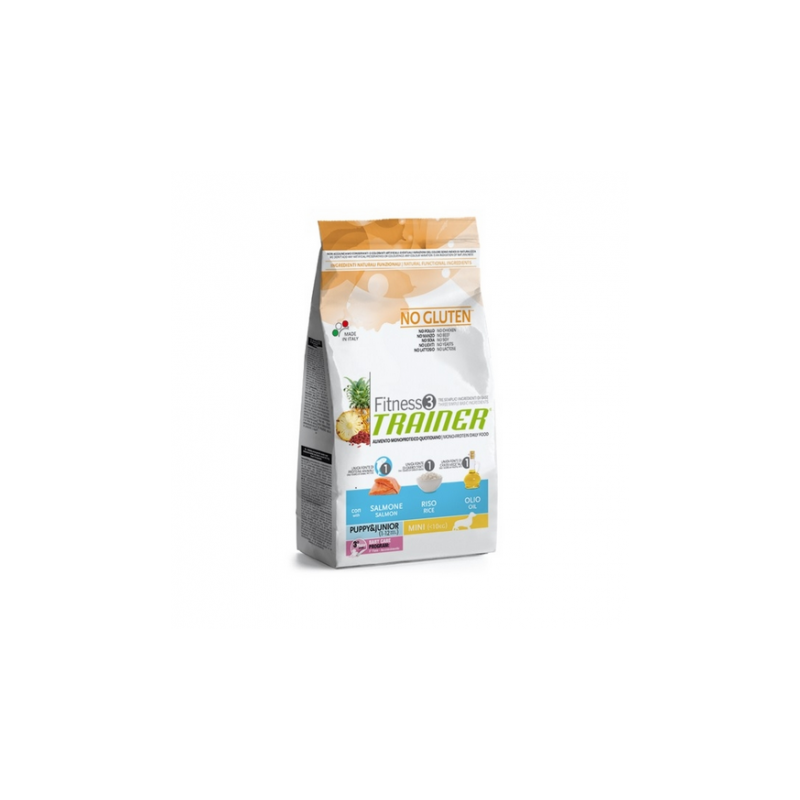 Fitness 3 Puppy & Junior Mini Salmón y Arroz (Sin Gluten)