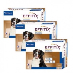 Effitix antiparasitario Pack Ahorro 12 pipetas para perros gigantes (40-60)