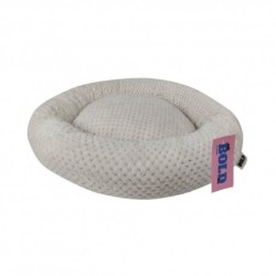 Bold Blush Beige Cama Redonda Para Perros Mini y Gatos