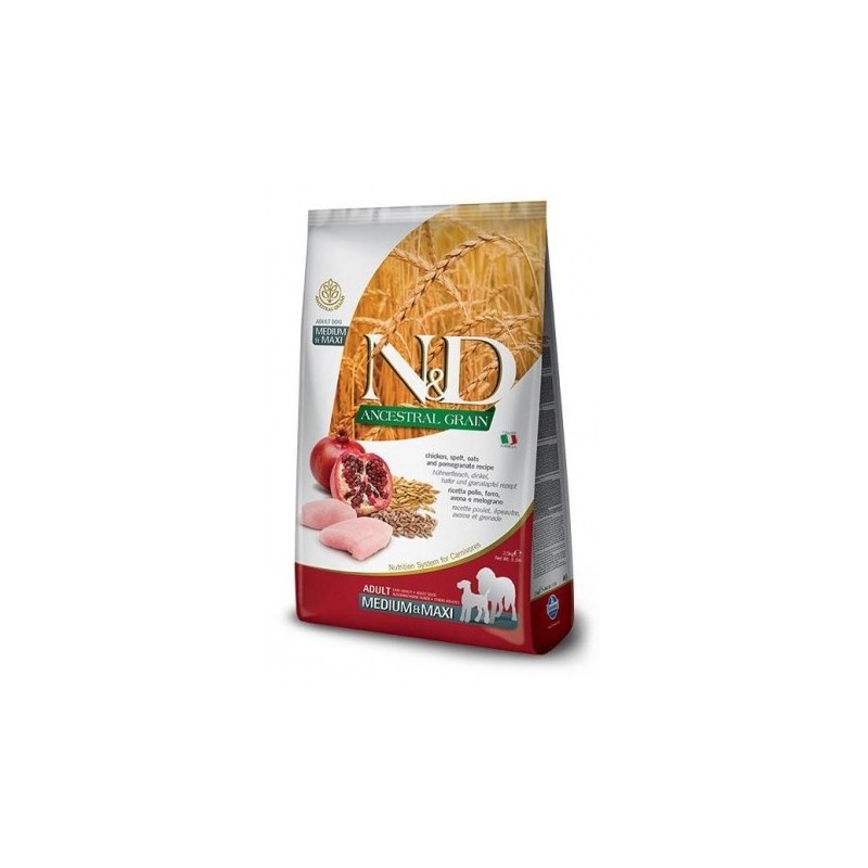 Farmina ND Dog Ancestral Grain Medium Maxi Pollo pienso para perros