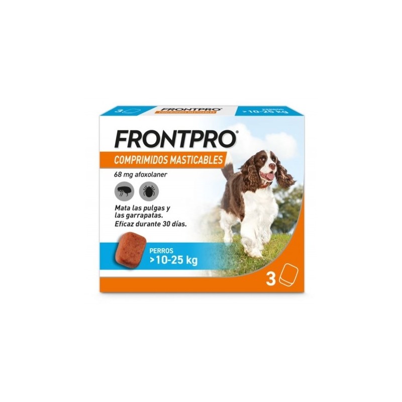 Frontpro Antiparasitario Masticable Para Perros 3 Comp.