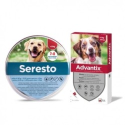 Pack Súper Protección: collar Seresto más de 8kg + Advantix 4 pipetas 10-25kg