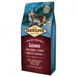 Carnilove Sensitive Long Hair Adult Para Gato Con Salmón