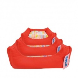 Bold Go Letters Orange Cama Para Perro