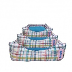 Bold Key Blue Lines cama para perros