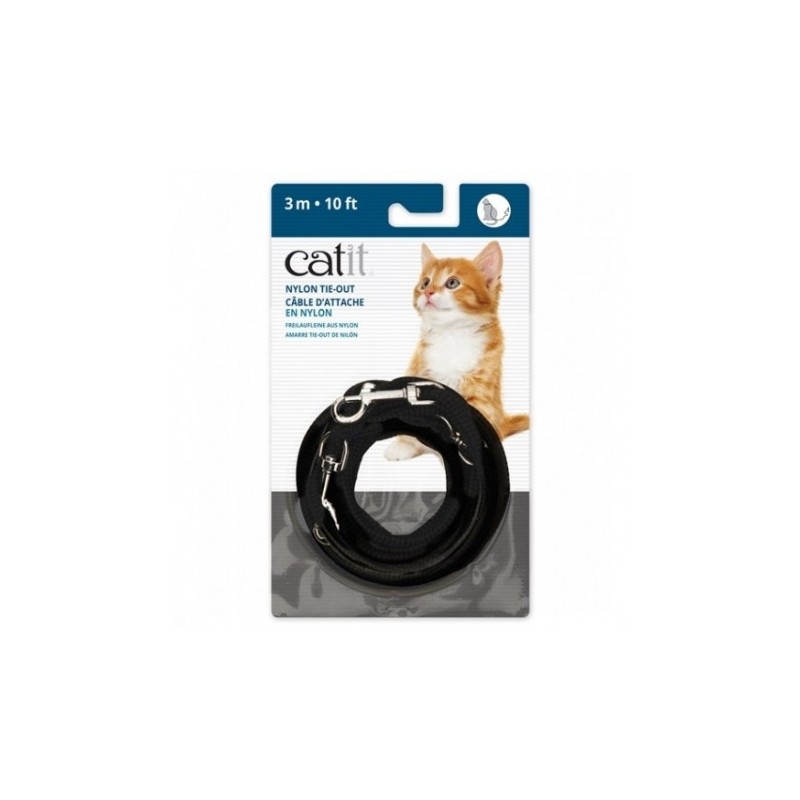 Catit Correa Extra Larga Negra gatos