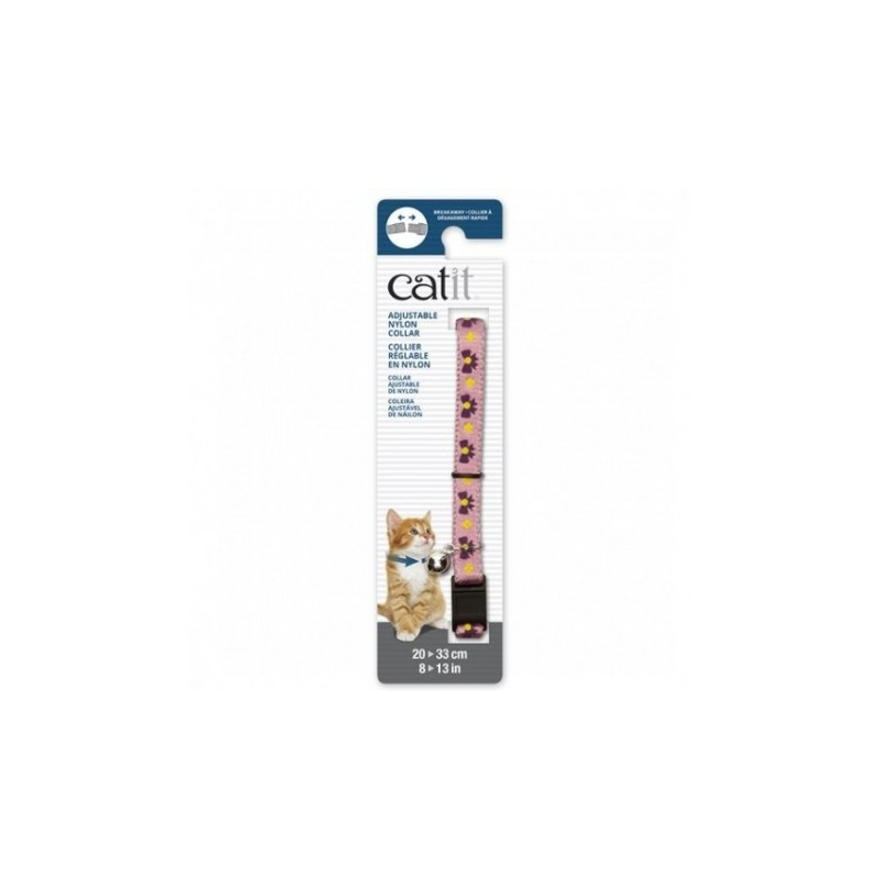 Catit Collar Breakaway Rosa con Lazos Morados gatos