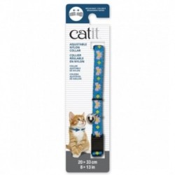 Catit Collar Breakaway Azul con Lazos Rosas gatos