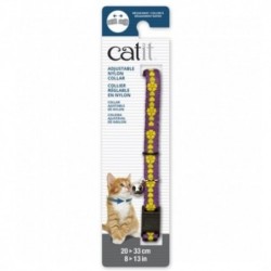 Catit Collar Breakaway Morado con Flores gatos