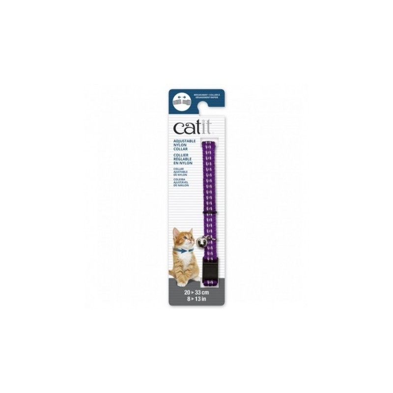 Catit Collar Breakaway Reflectante Morado gatos