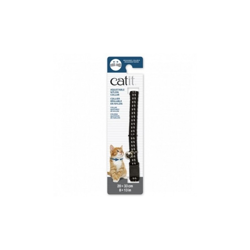 Catit Collar Breakaway Reflectante Negro gatos