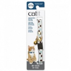 Catit Collar Breakaway Remache Dorado Lunares gatos