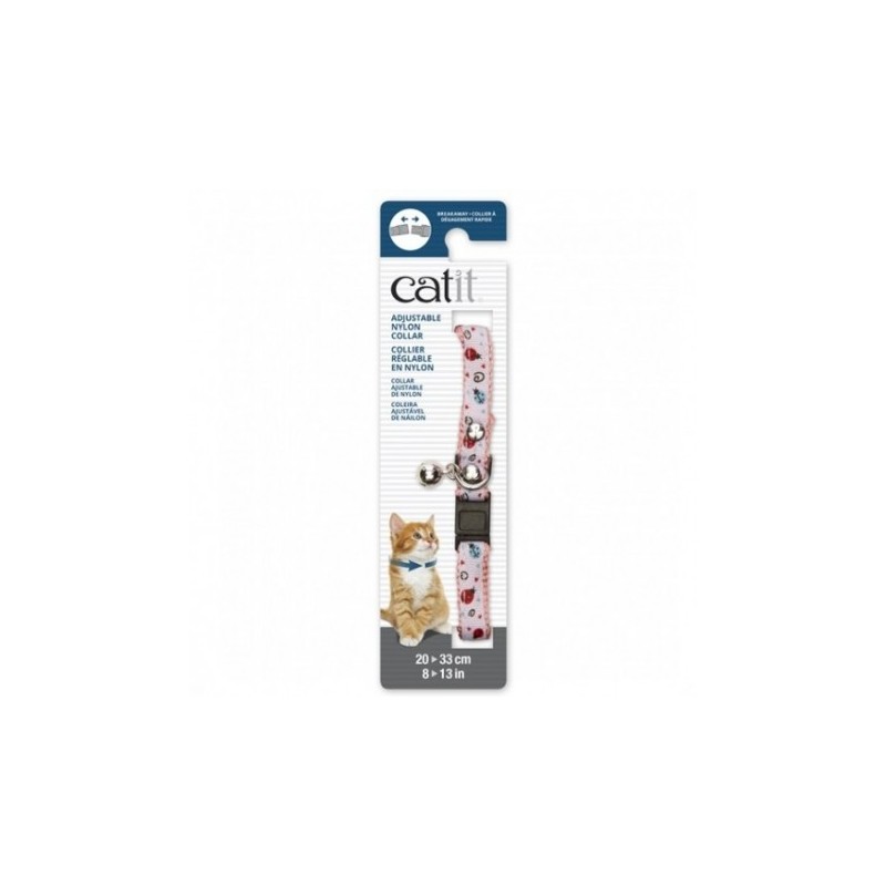 Catit Collar Breakaway Remache Plata Mari. Rosa gatos