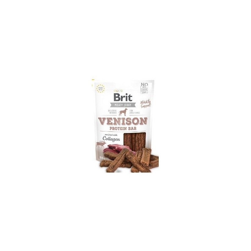 Brit jerky snack protein bar venado golosinas para perros